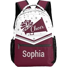 Cheer Backpack Custom Cheerleading Bag with Name - Personalized Cheerleader Gift for Cheer Team Coaches Maroon