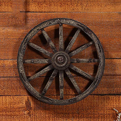 DAMAI STORE Simulación Creativa De Tapices Grandes Rueda De Artesanías De Resina Adornos For El Hogar Salón Hotel Restaurante Bar Club (57.5 * 8.5 * 57.5cm)