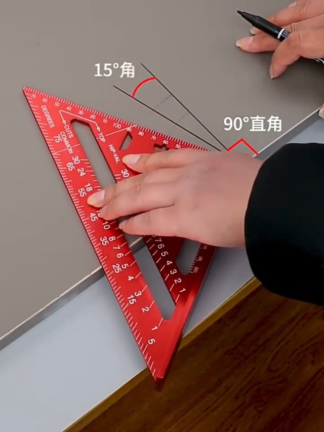 Amazon.co.jp: 三角定規 木工用 丸鋸定規 直角定規 0-90度