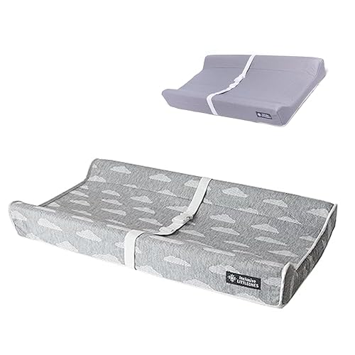 Miniatura 10 de Cambiador de pañales para bebé, suave, impermeable, parte inferior antideslizante, correas de seguridad y diseño ergonómico contorneado, funda