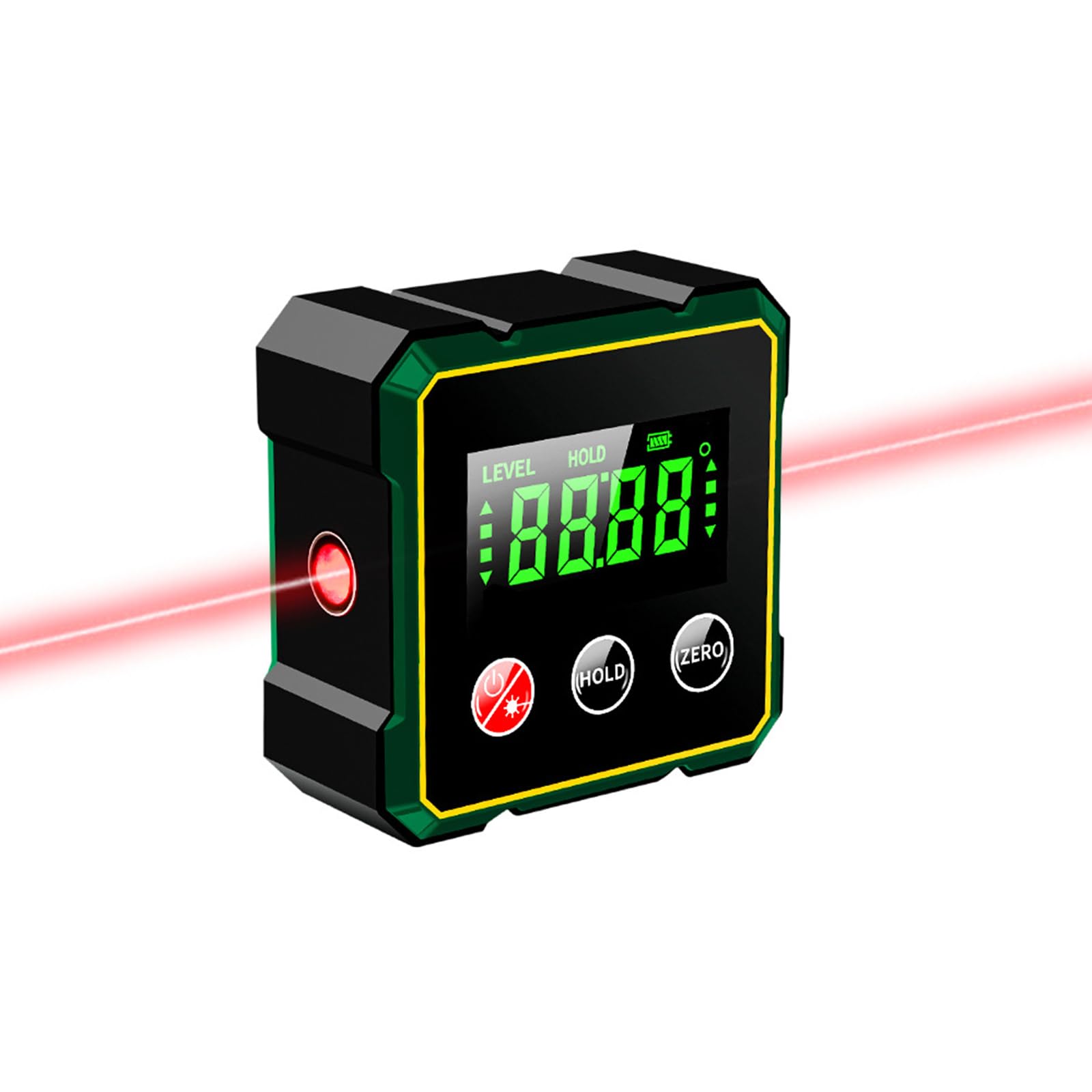 Digital Angle Finder, 4 Side Strong Magnetic Digital Angle Gauge Protractor with Laser