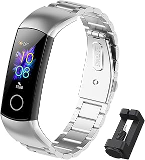 بي ديج سوار متوافق مع هونر باند 5 باند 4، سوار بديل لساعة هونر باند 4/5، سوار معصم معدني من الستانلس ستيل، اكسسوارات سوار ساعة هونر باند 5/4