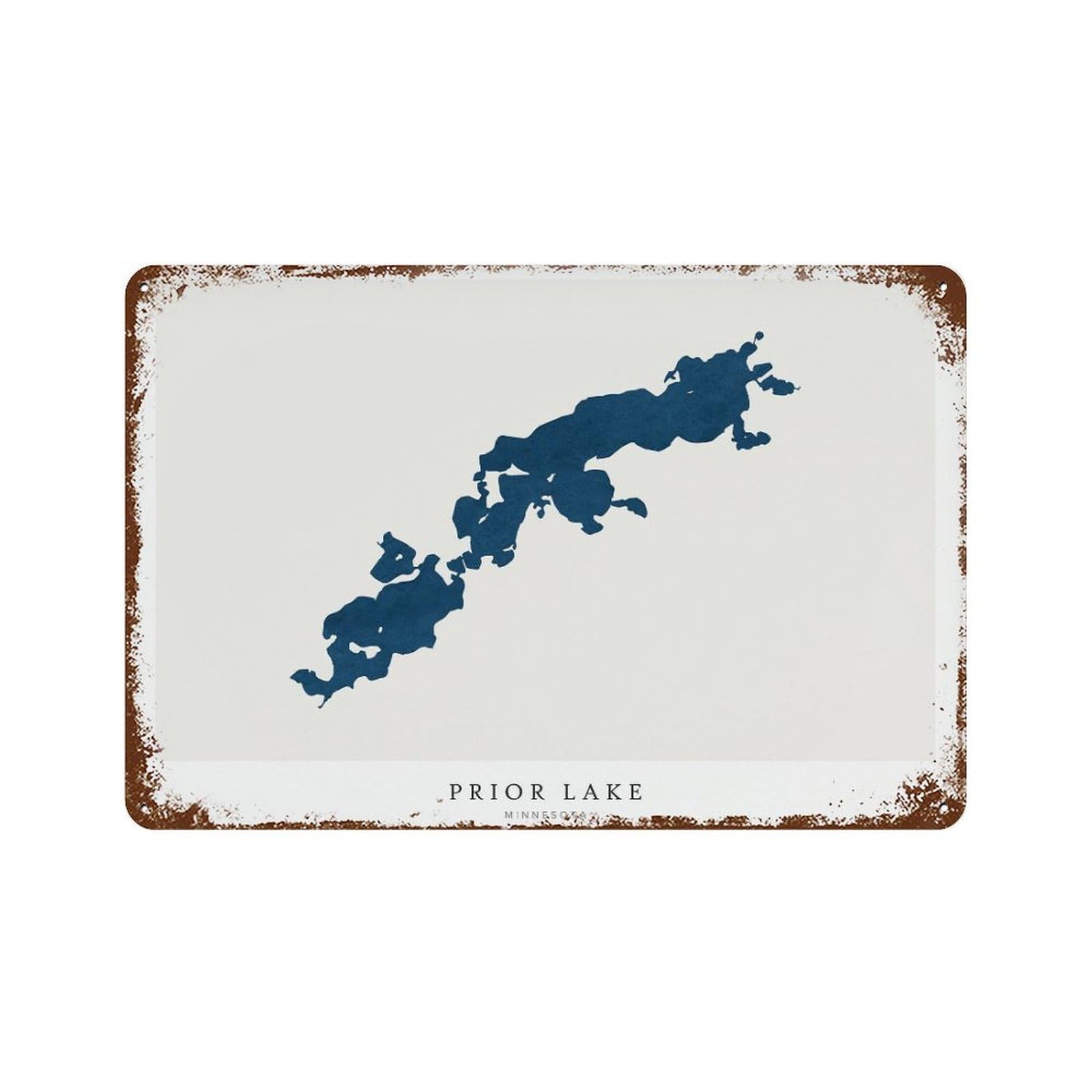 xiaoxiaoshen Prior Lake Map House Gift Minnesota Wall Decor Art Metal Tin Poster Modern Home Decor Art Home Bar Shop Decorations Vintage Sign 20x30cm