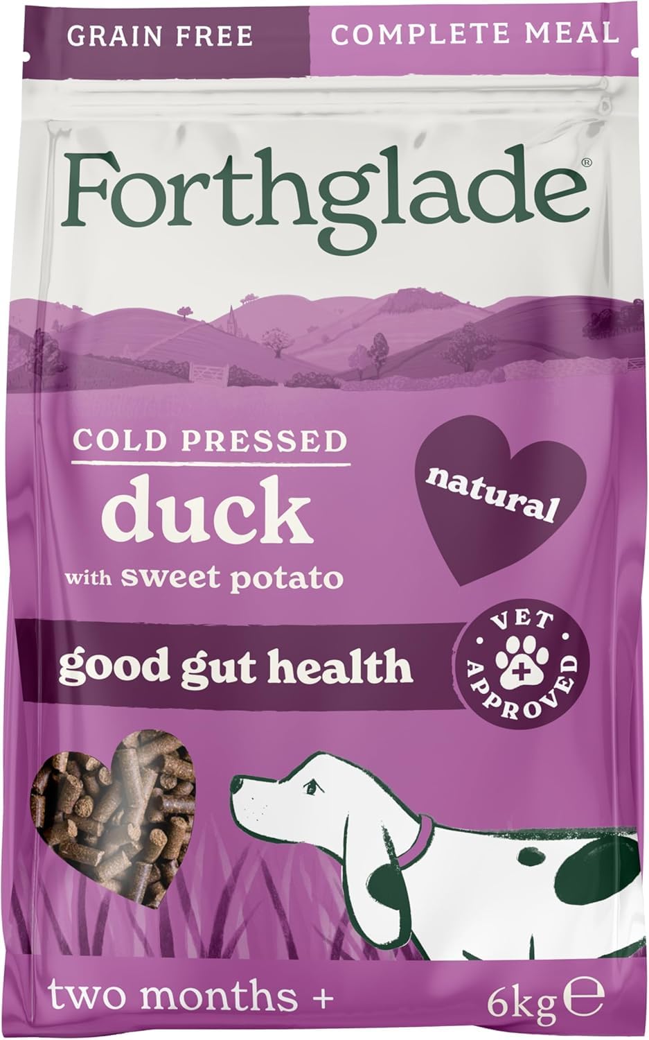 Sponsored Ad – Forthglade Dry Dog Food, Cold Pressed (6kg), Hypoallergenic and Grain Free Dog Food, Duck & Vegetables, Natural Senior, Adult and Puppy Meal, Vet Approved For Good Gut Health