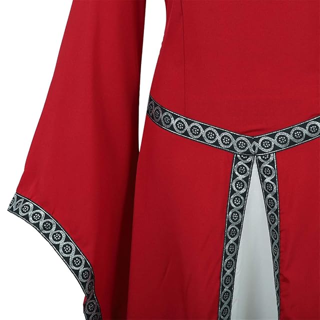 Foto 7 de 7 de Parlsdy Vestido Medieval para Mujer Disfraz Victoriano Renacimiento Vestido Largo Disfraces Irlandés Sobre…