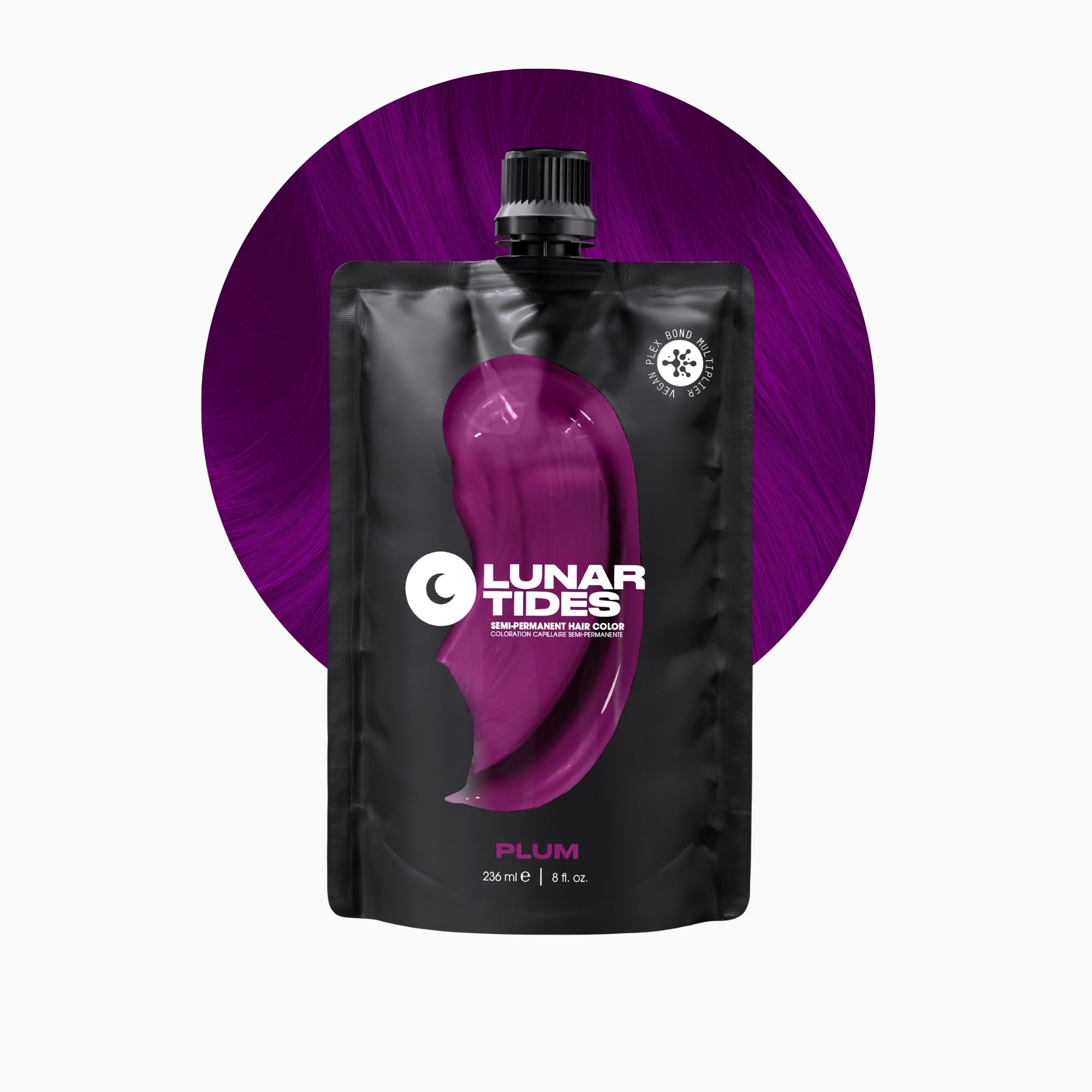 Semi-Permanent Hair Color (43 colors) (Plum Purple, 8 fl. oz.)