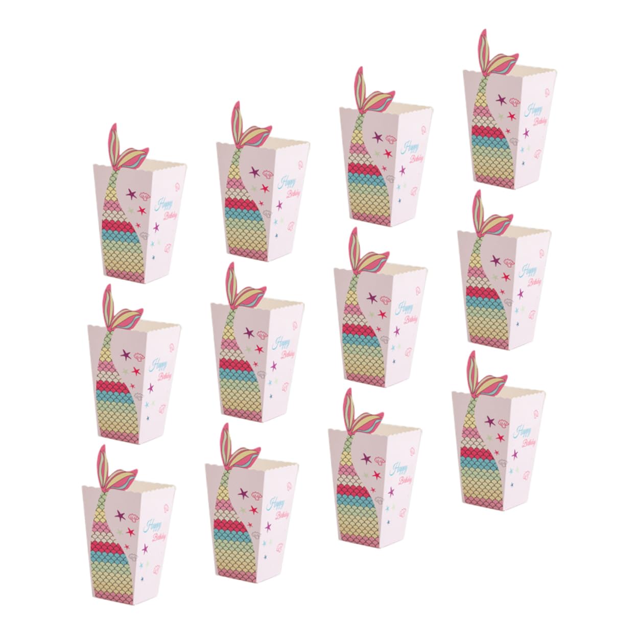 STOBAZA Popcorn Containers for Party Movie Night 12 Pack Paper Decorative Snack Boxes