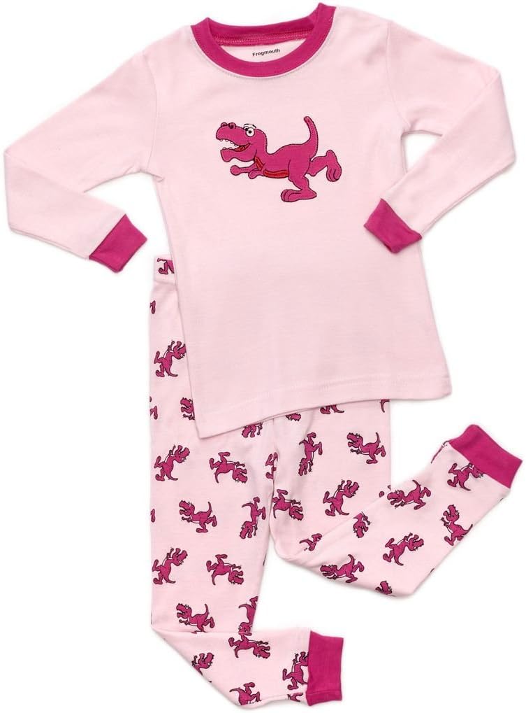 Frogmouth Girls Dinosaurs 2 Piece Pajama set 6 Years Pink