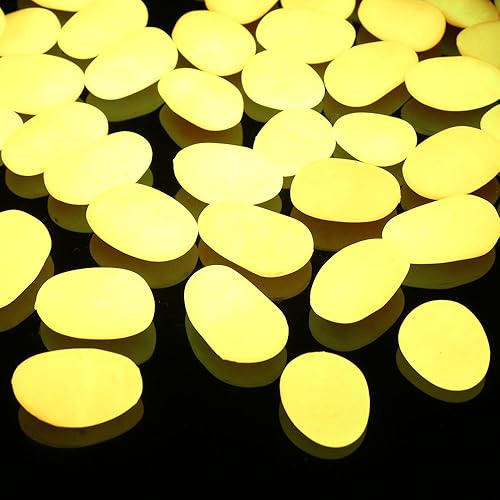 Miniatura 3 de Shiny Stone Piedras que brillan en la oscuridad, piedras decorativas que brillan en la oscuridad, grava de acuario para pecera, guijarros brillantes