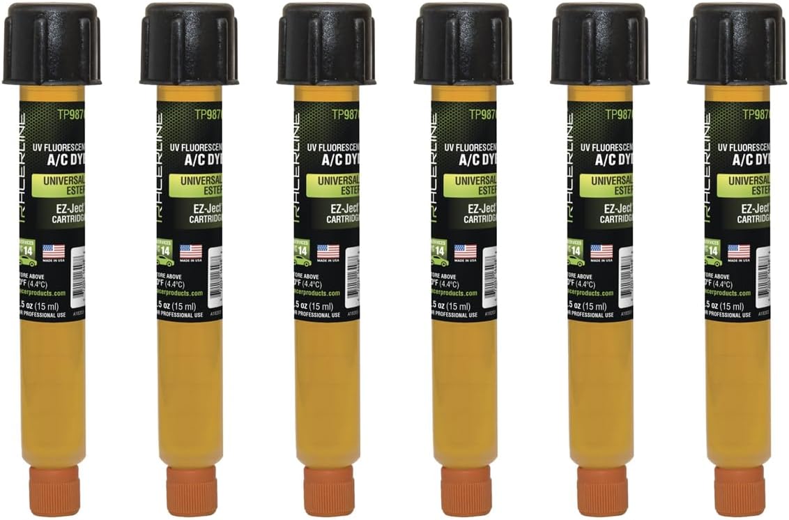 (6) 0.5 oz (15 ml) universal/ester EZ-Ject A/C dy