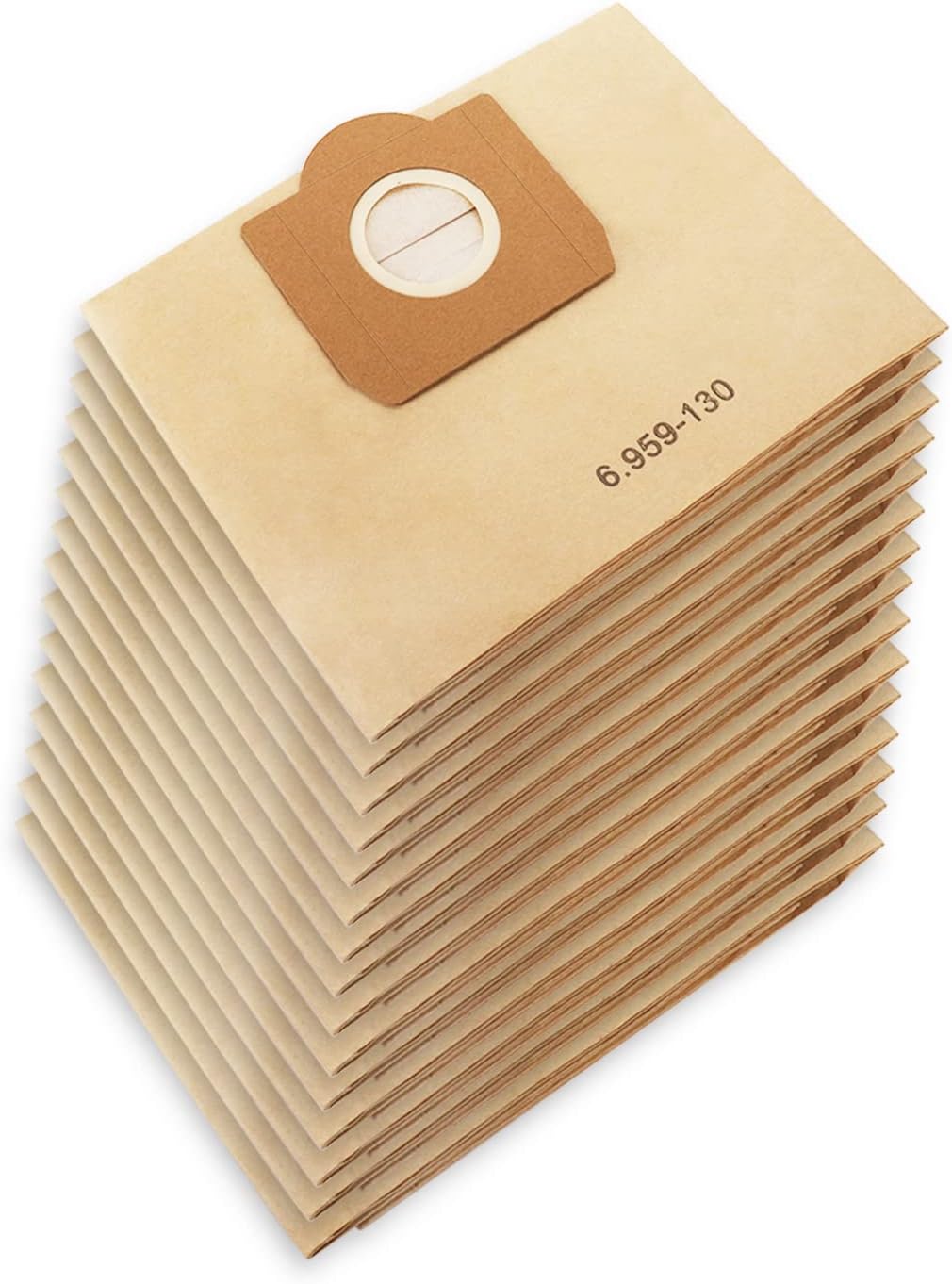 BONBELONG 15 pcs WD3 hoover bags for Kärcher 6.959-130.0, filter bags bags for WD3 1629 MV3 A2201/2204/2504/2554/2251/2604 hoover bags filter bags paperbags