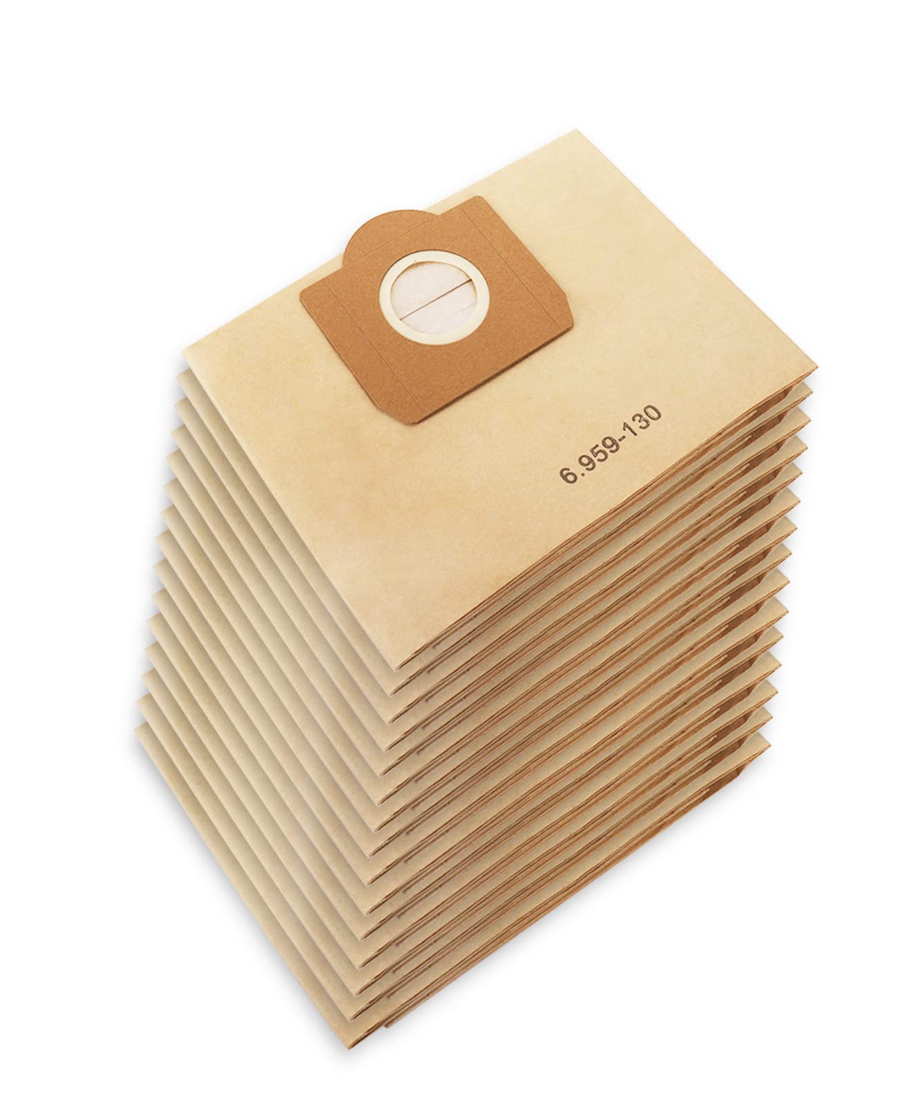 BONBELONG 15 pcs WD3 hoover bags for Kärcher 6.959-130.0, filter bags bags for WD3 1629 MV3 A2201/2204/2504/2554/2251/2604 hoover bags filter bags paperbags