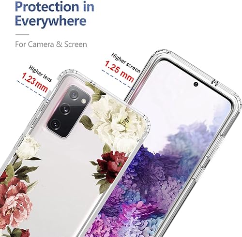 Miniatura 9 de Funda para Samsung Galaxy S20 5G, Samsung S20 SM-G981U con protector de pantalla de vidrio templado, bonito patrón de mandala transparente, funda