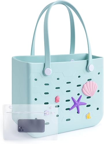 Miniatura 8 de Bolsa de playa BAGSMART para mujer, bolso de goma resistente al agua, accesorios para vacaciones a prueba de arena para nadar, crucero, piscina de