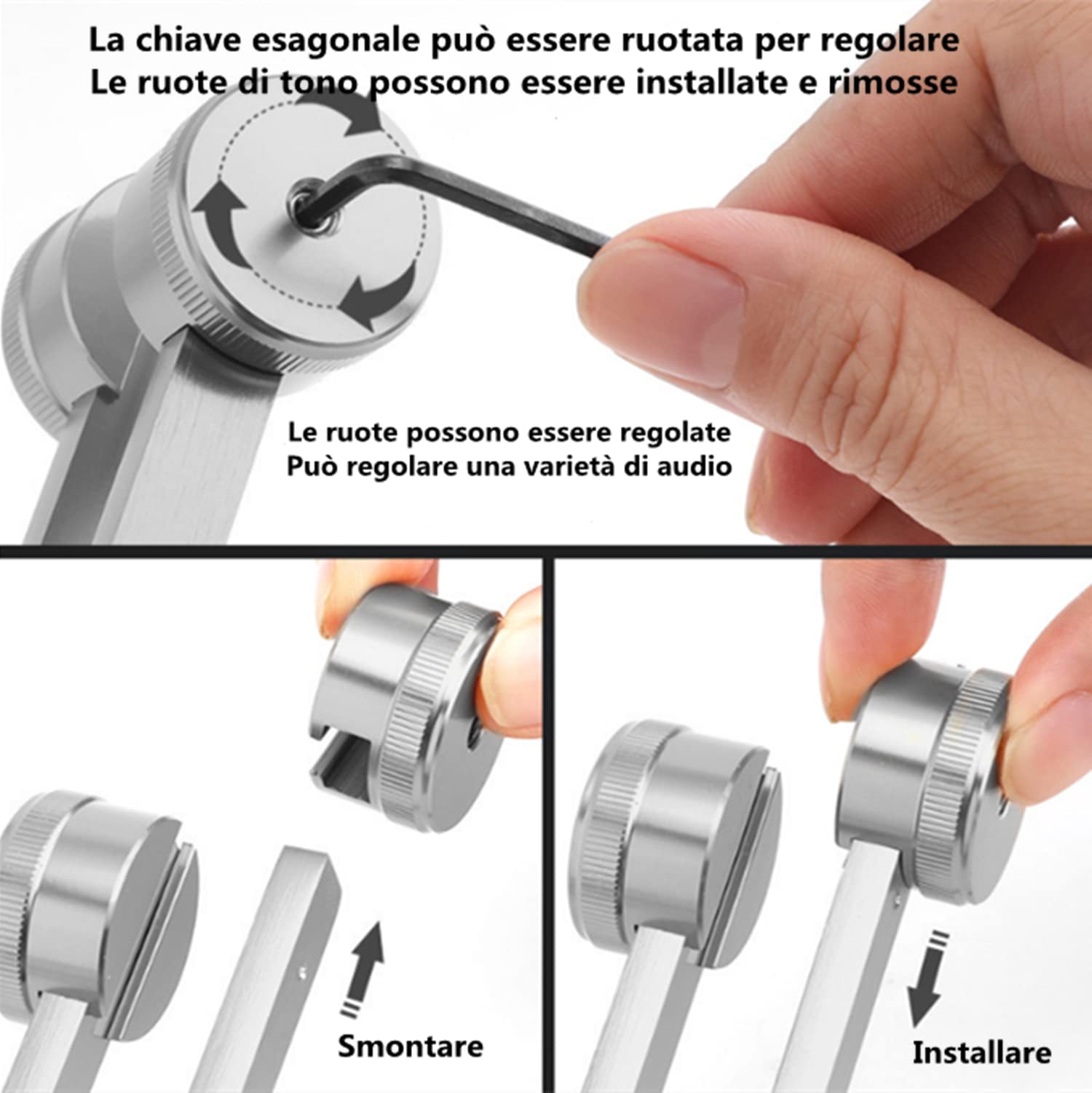 Diapason Alluminio Meditazione Diapason Otto C 32 Hz Ragg - Alluminio Aerospaziale - Per Meditazione E Terapia Del Suono Diapason Terapia Sonora Vibrazionale