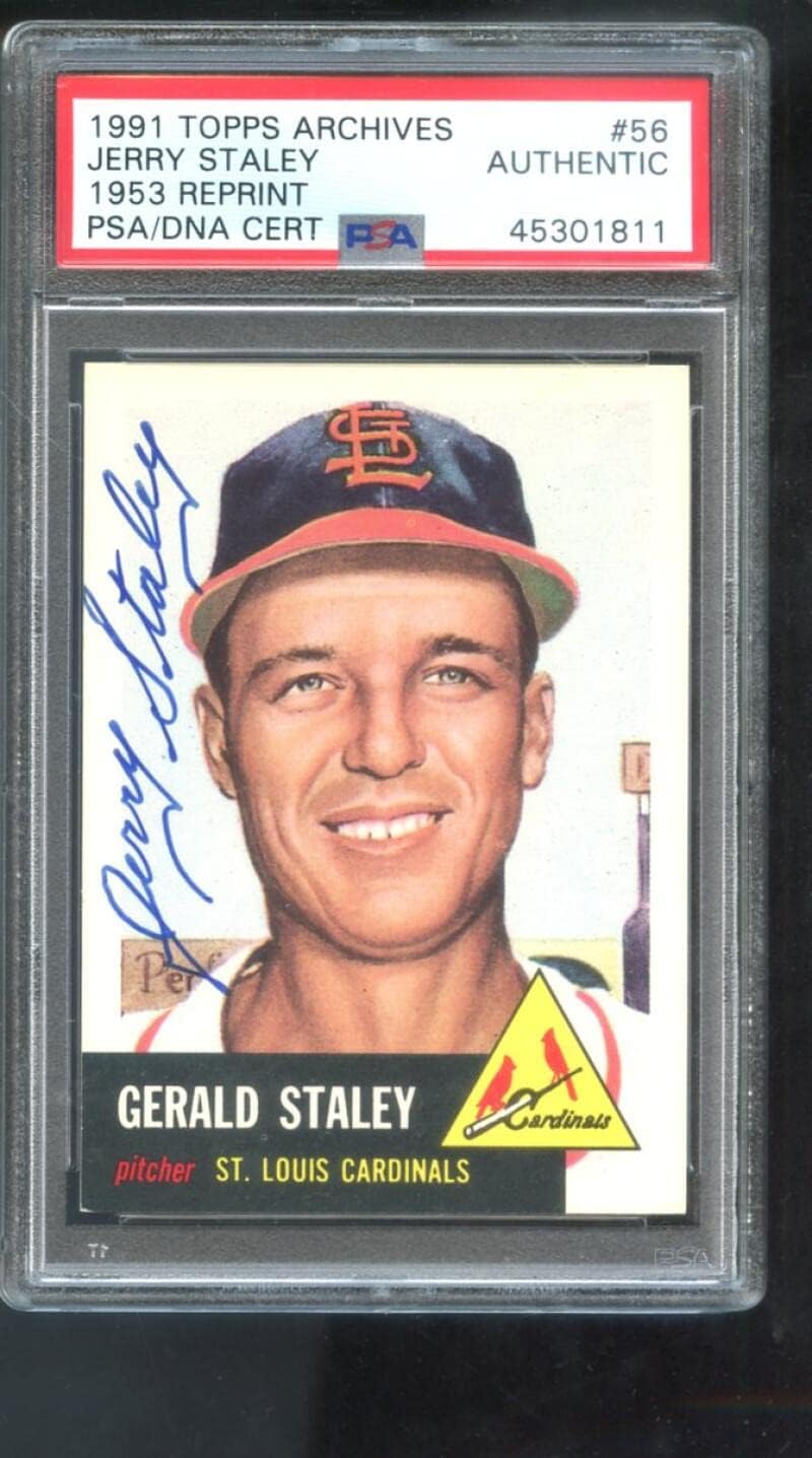 1991 Topps Archives 1953#56 Jerry Staley Gerald Signed Autographed Autograph Auto PSA PSA/DNA COA Baseball Card MLB