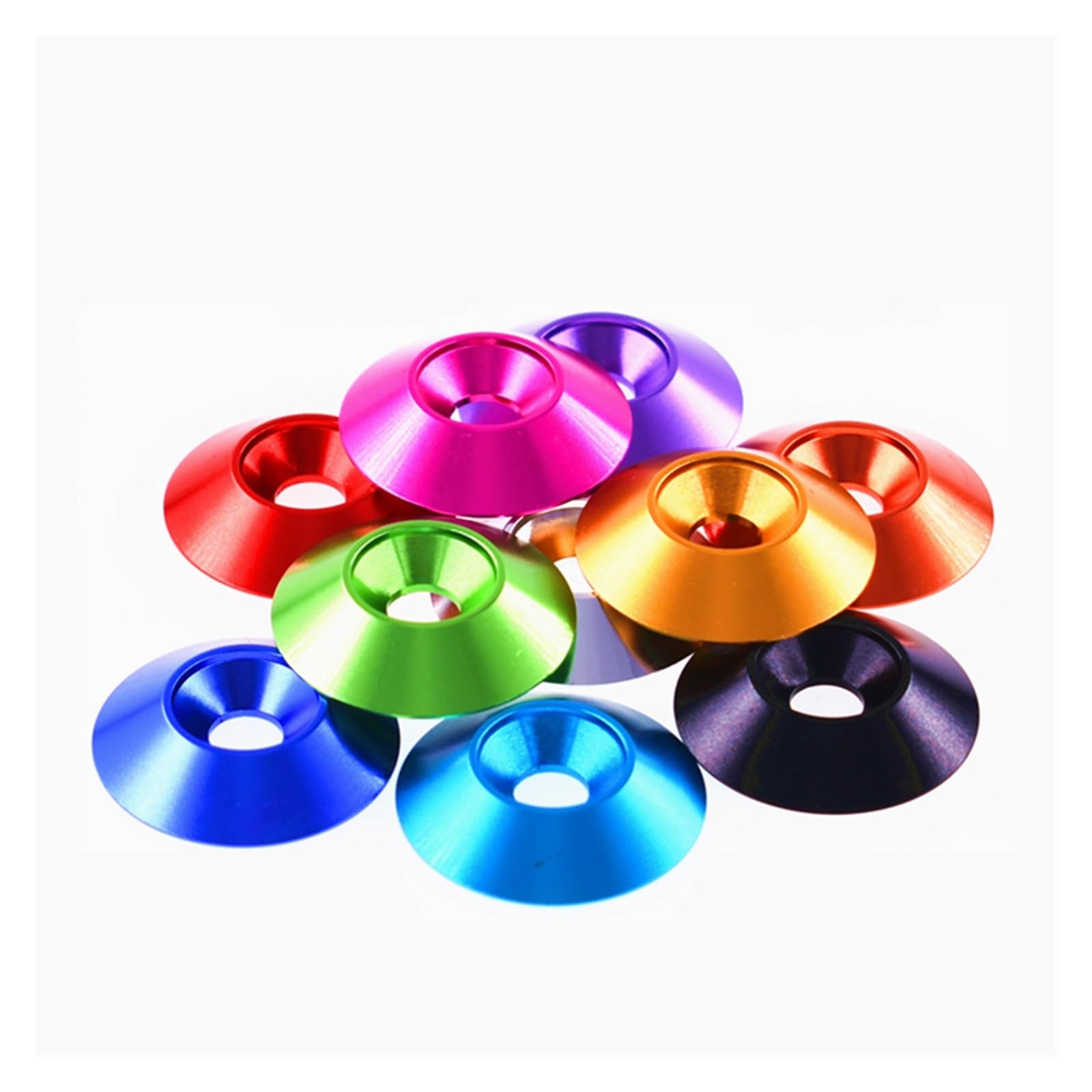 5 rondelle a tazza in acciaio inossidabile 304, 5 pezzi M2 M2,5 M3,5 M4, rondelle in alluminio colorate, testa svasata piatta, guarnizione con scanalatura conica(Peach,M4)