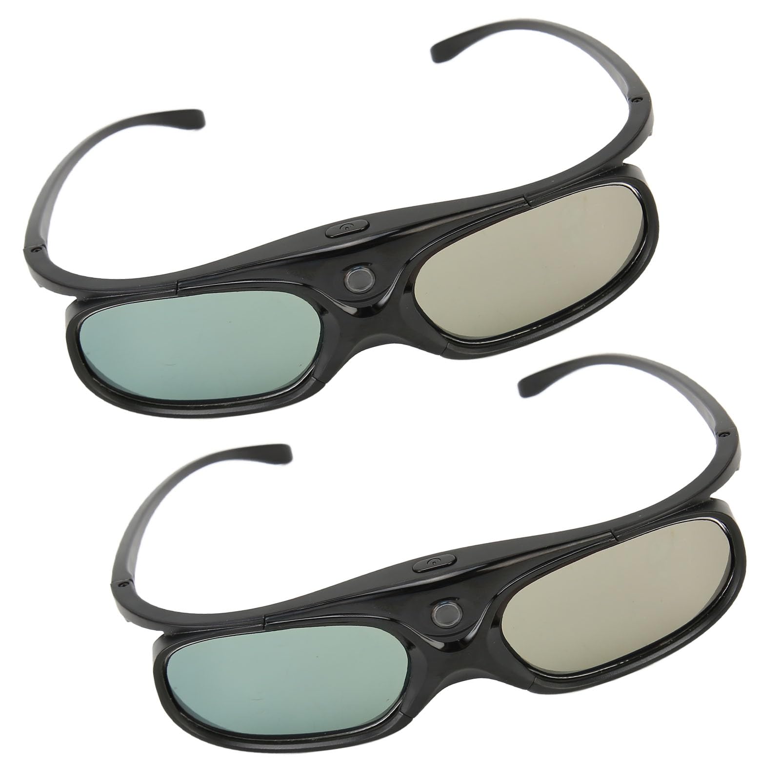 ciciglow Occhiali 3D DLP Link, Occhiali con Otturatore Attivo 3D Impostazione Semplice 144Hz Aggiorna Occhiali con Rotazione Occhio Sinistro Destro per Proiettore