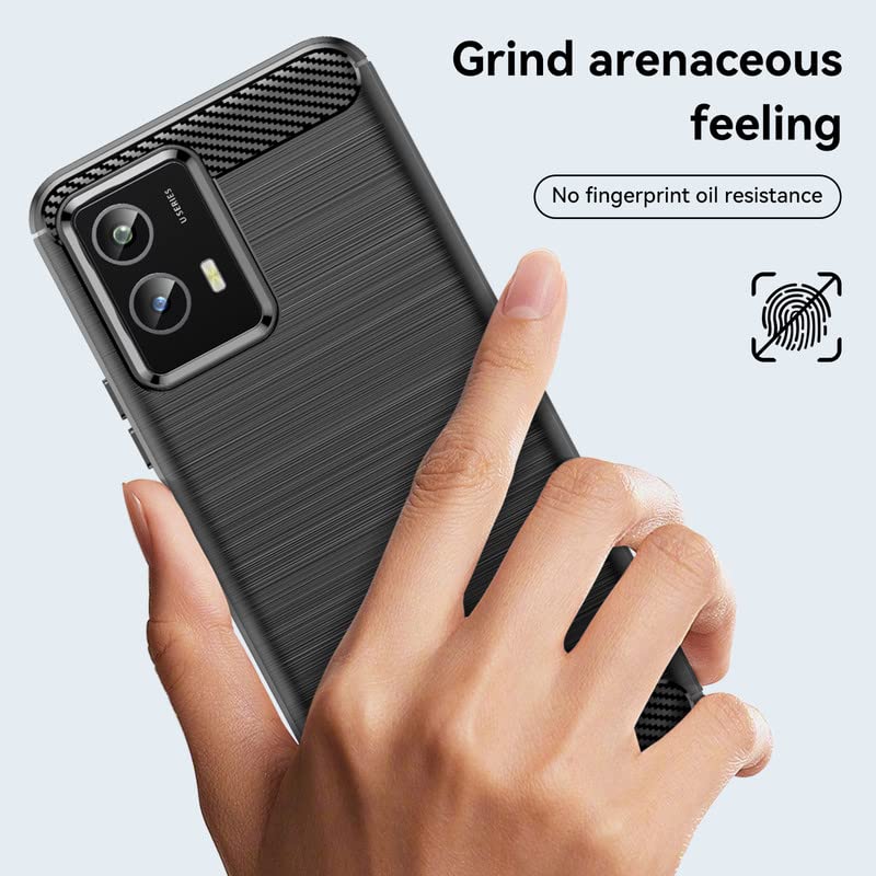 Image of Hybrid Carbon Fiber Back Case for Vivo T1 5G / Y75 5G (Black)