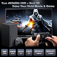 Vista 5 de (Versión más reciente) ROOFULL 5 puertos 4K HDMI Switch con control remoto 5 en 1 salida 4K @60Hz HDMI 2.0 selector de conmutador, Dolby