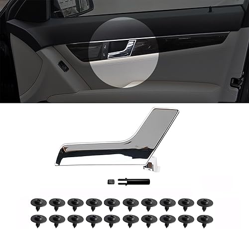 Miniatura 7 de WODOFO GDR Kit de reparación de manilla interior derecha de plata mate interior derecha delantera o interior trasera lado del pasajero compatible