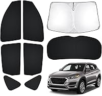 Vista 58 de T TGBROS Parasol para parabrisas de automóvil Toyota 4Runner 2010-2024, grueso, bloqueo UV y opaca, privacidad plegable, 8 piezas, accesorios