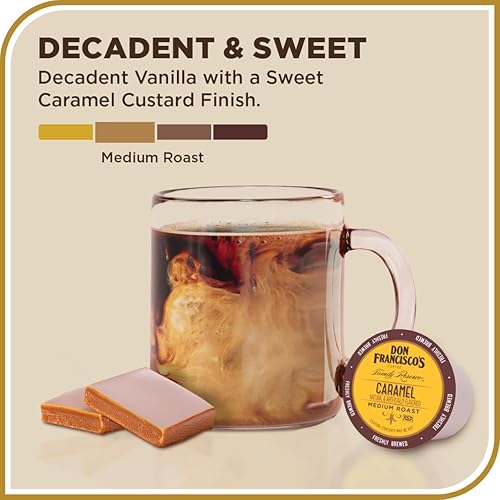 Miniatura 2 de Don Francisco's Café con sabor a caramelo, 72 cápsulas de una sola porción compatibles con K-Cup - 100% arábica - rico sabor mantecoso con acabado