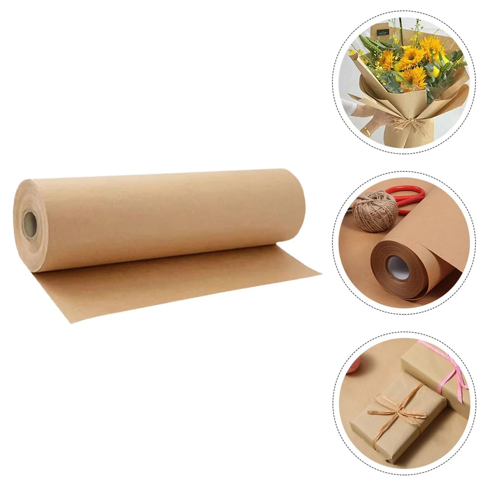 Kraftpapier Rolle 1 Rolle Geschenkpapier Bastelpapier Braun Kraftpapier Rolle DIY Basteln Papierherstellung