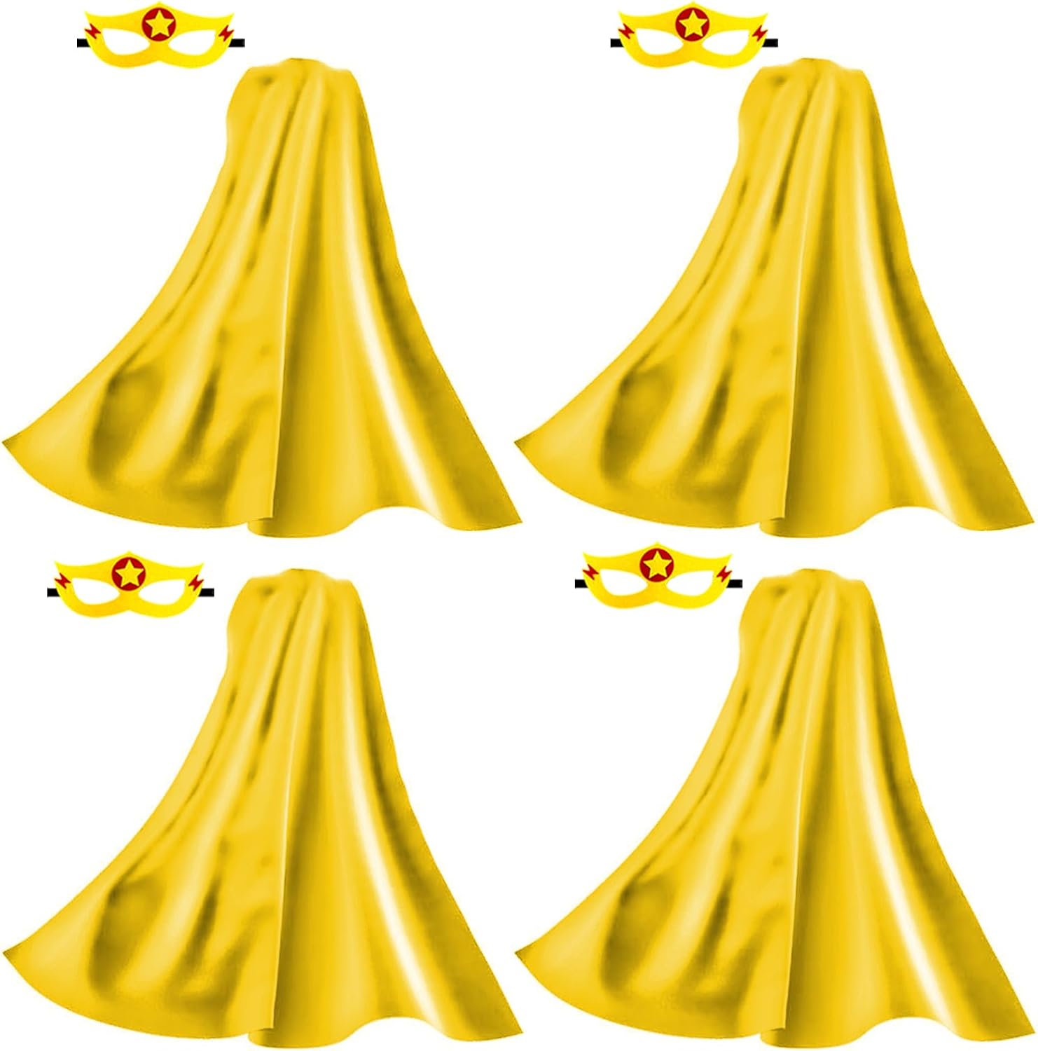 iROLEWIN Superhero Capes for Adults Masks 4 Pack Group Super-Hero Costumes as Women Men Dress-Up Family Party Christmas Gifts