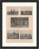  Biller Antik Chasse au remorquage de Berlin-Potsdamer Reiter Association Chevaux F_Vintage 00528 Encadré