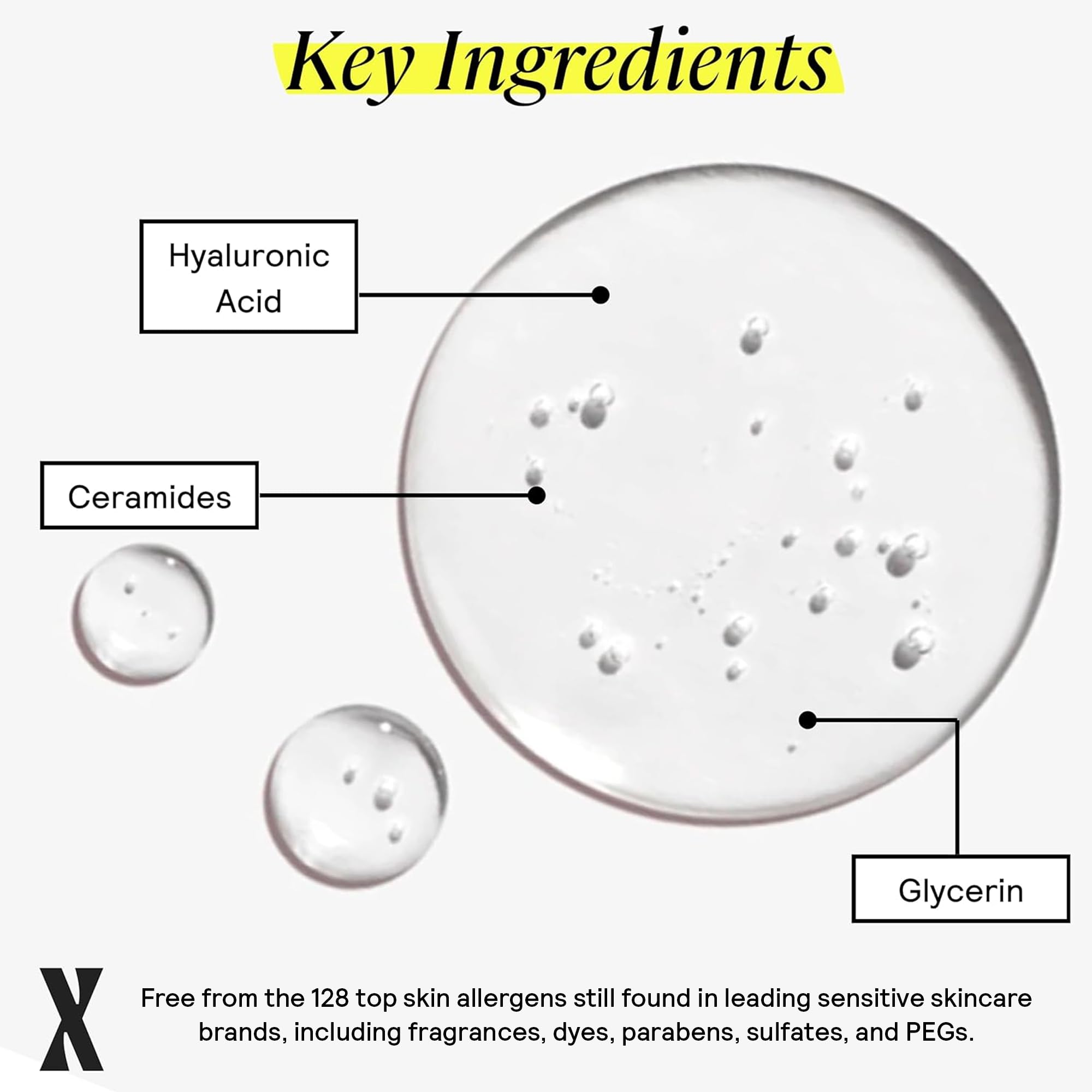 Untoxicated Gesichtsreiniger, sanfter und feuchtigkeitsspendender Gesichtsreiniger für empfindliche Haut, Ceramide, Hyaluronsäure und Glycerin, keine häufigen Reizstoffe, schäumt nicht, seifenfrei