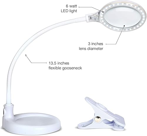 Miniatura 9 de 2 en 1 lámpara de lupa con abrazadera de Lightview Flex ySuperbright luces de día LED brillantes y ahorrador de energía con aumento de 175 de