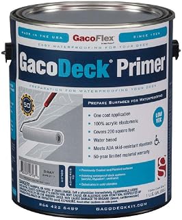 GacoFlex GacoDeck Gray Water-Based Solid Deck Coating 1 gal.