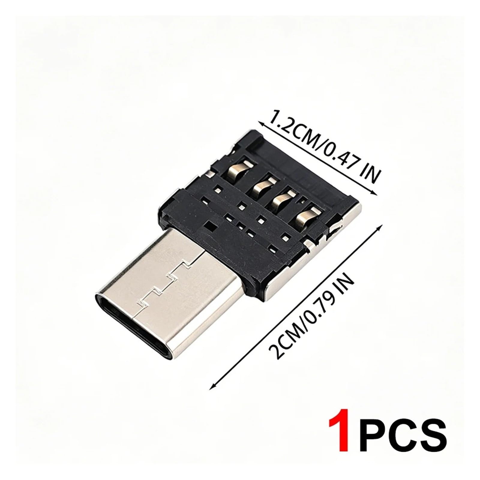 Adaptador USB C a USB, cable OTG tipo C para teléfono PC (1 unidad)