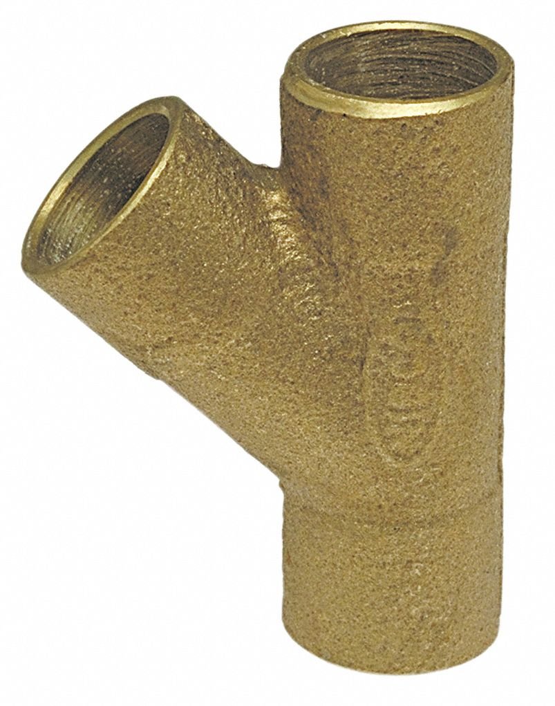 Wye, 45 Deg, 1/2 In, Low-Lead Cast Bronze