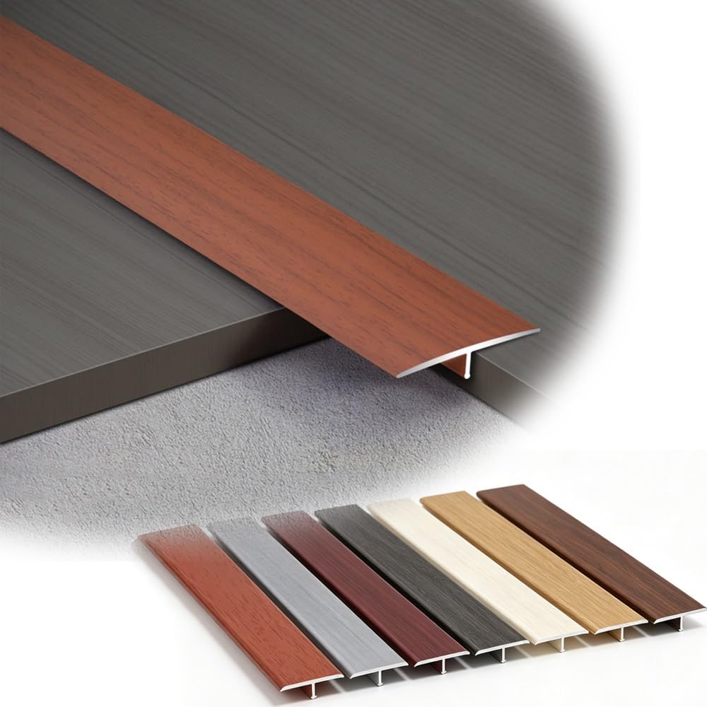 Sipiuriuik Thai Teak T Molding Floor Transition Strip Aluminum Flat Divider Strip