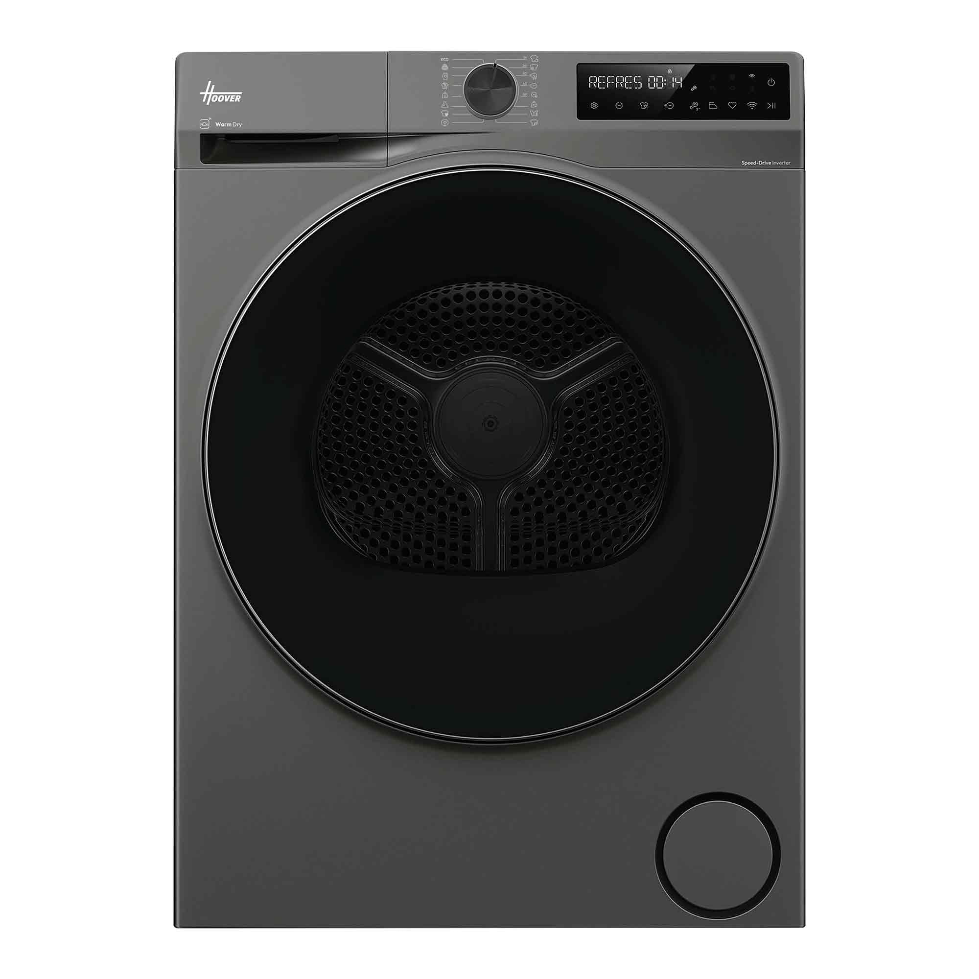Hoover Pro Dry Series 5 HBP 9N3BGX-S Wärmepumpentrockner 9 kg, Energieeffizienzklasse C, Wi-Fi & Bluetooth, AI Smart Move, Genius Cycle, Hygiene-Zyklus, 62 dB, Anthrazit