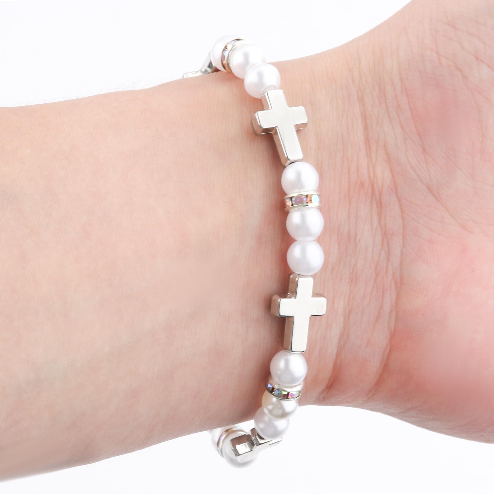 200 szt. koralików krzyżowych do produkcji biżuterii – złote i srebrne CCB plastikowe krucyfiksy dystansowe, mini krzyże, religijne zawieszki chrześcijańskie, koraliki krzyżowe do bransoletek
