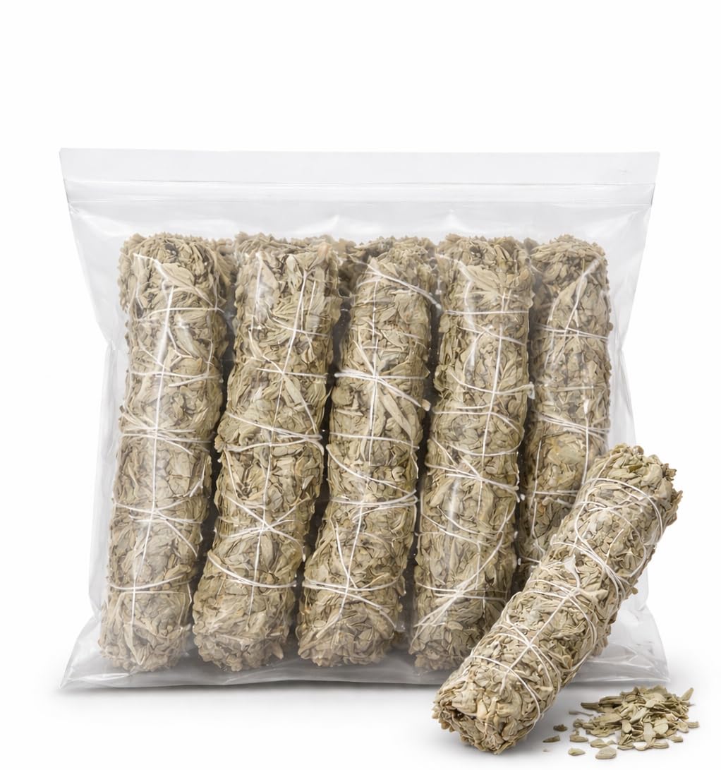White Sage Smudging Sticks 8 Pieces of Weight 110 Gram Removes Negativity Incense Sticks-image-46