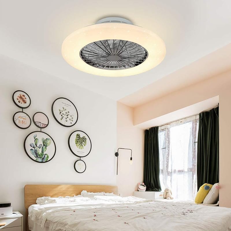 Depuley LED Mennyezeti Ventilátor Távirányítóval, Dimmelhető, Időzítő és Hőmérséklet Szabályozás