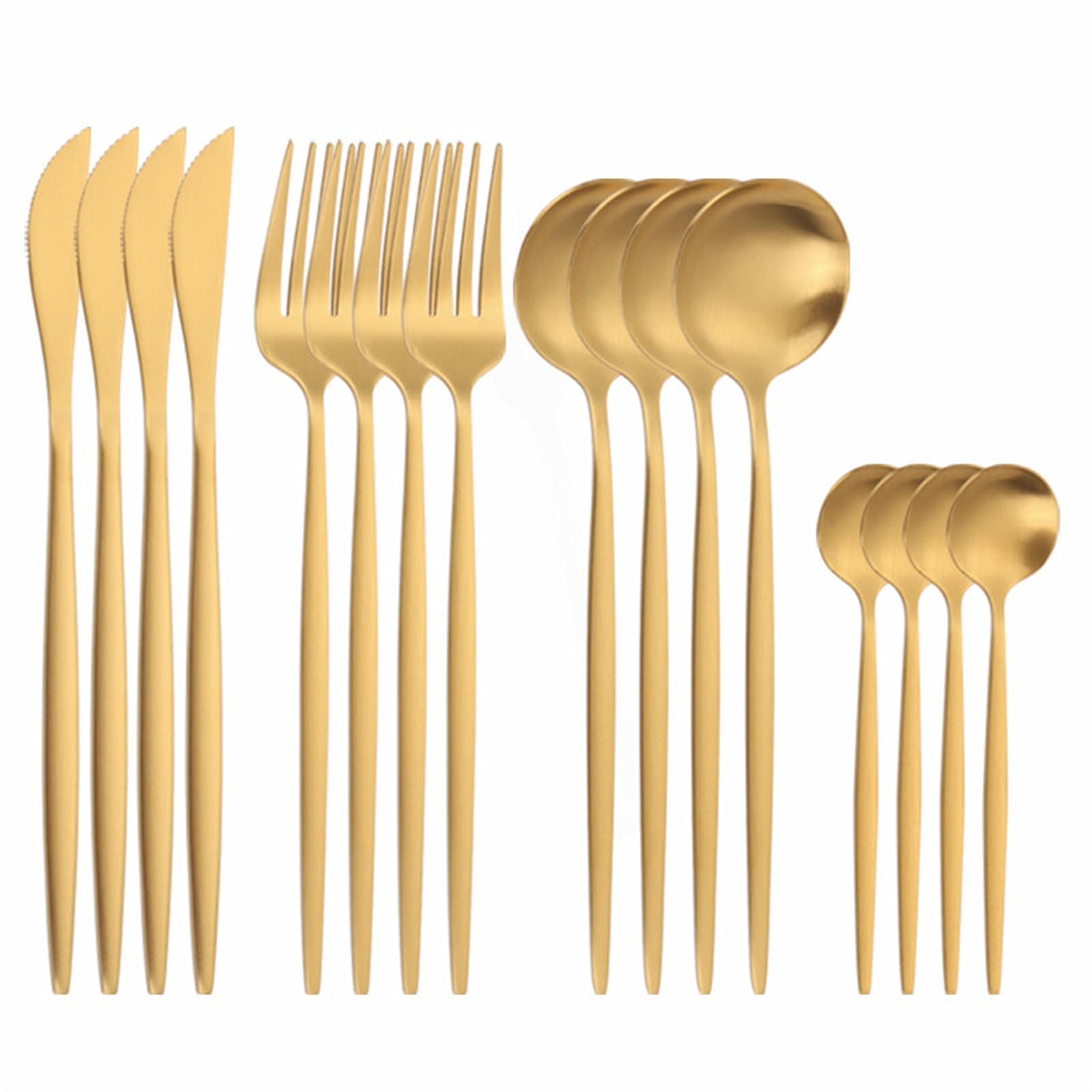 Ensemble de couverts or inoxydable pour remplacer la vaisselle terne