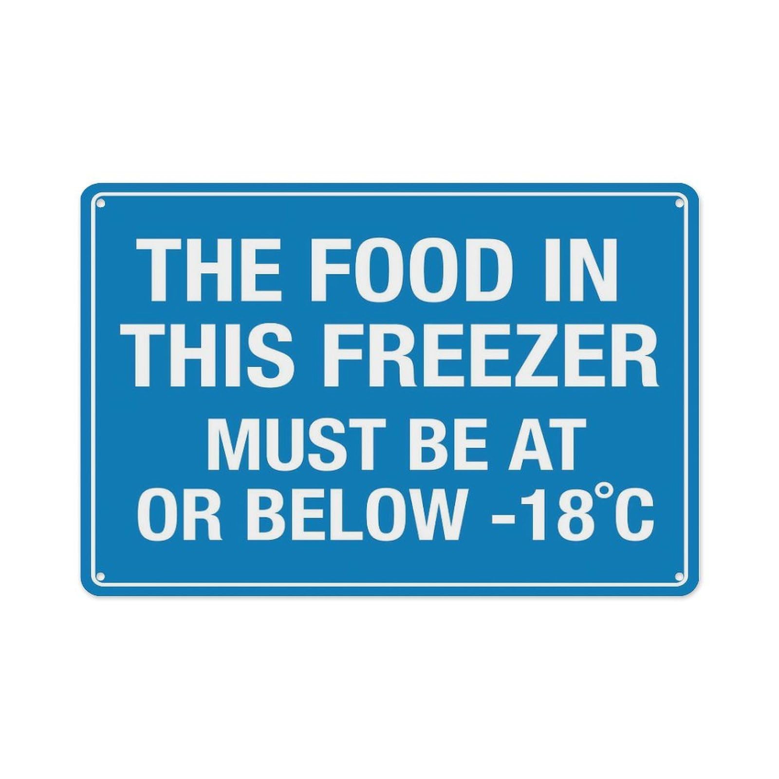 peiyeety The Food In This Freezer Sign Aluminum Tin Warning Signs For Home Outdoor Garden 8X12 Inches