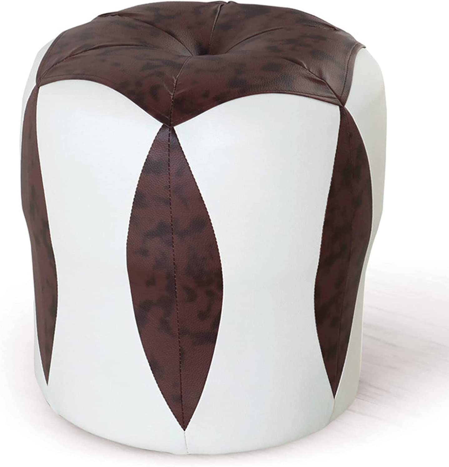 Pouf en cuir carré et rond A2 pour salon et chambre