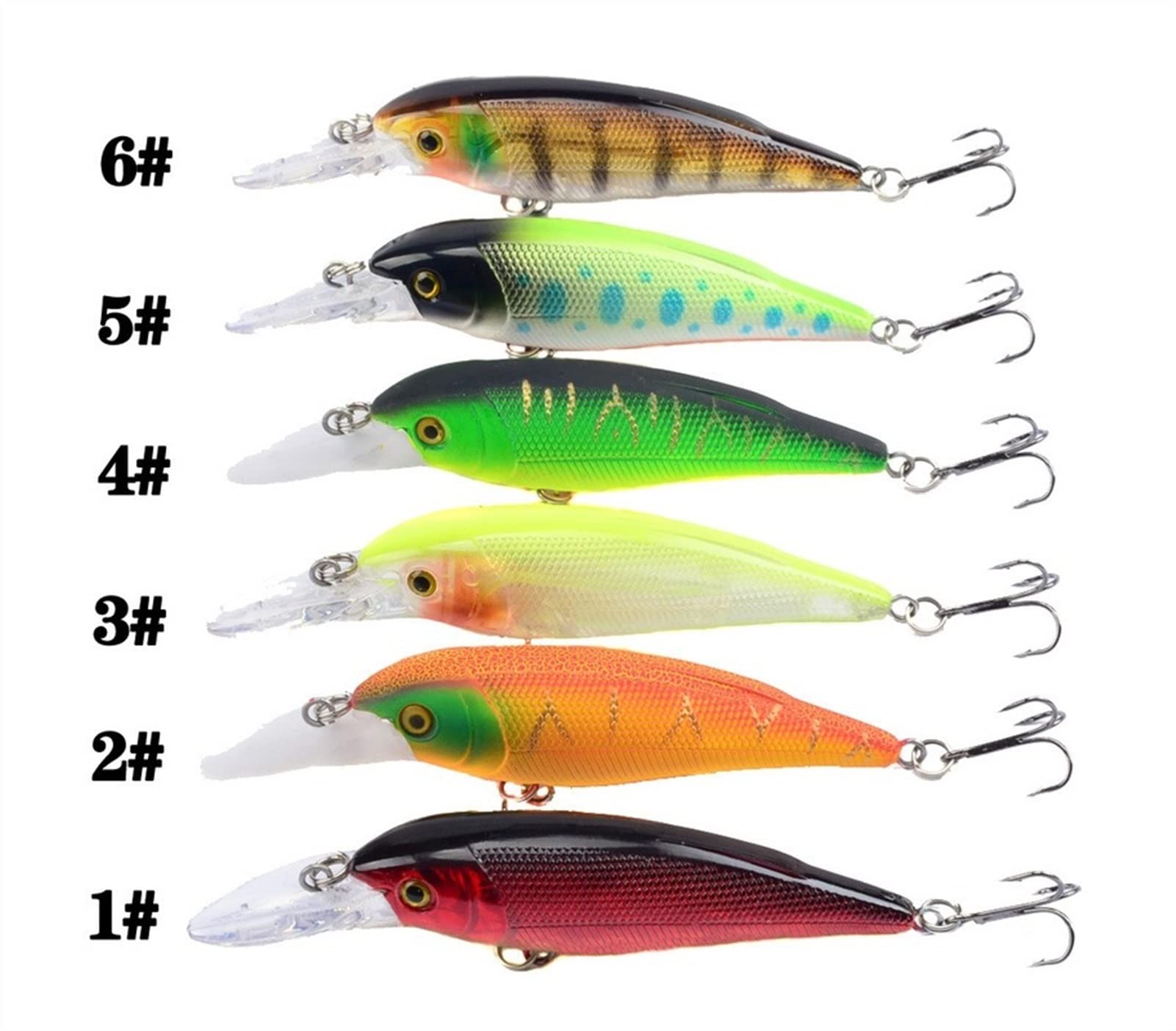 Miękkie przynęty wędkarskie, Przynęty wędkarskie 10 szt. Bass Duże ryby Przynęta Pływająca twarda przynęta Crankbait Lure na sprzęt wędkarski na szczupaka 10cm 11g Prosty i praktyczny