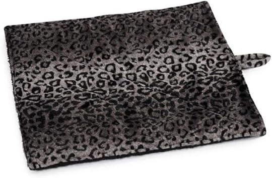 Prairie Horse Supply Quality Thermal Cat Mat and Free Cat Toy Grey Leopard 2 Mats Cozy Self Heating Warming Kitty Kitten Puppy Small Dog Bed, Reversible Washable Pad, No Electricity