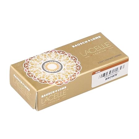 Bausch & Lomb Lacelle Premium Monthly Disposable Contact Lens (-1.75, Oak Brown, 2 Lenses)