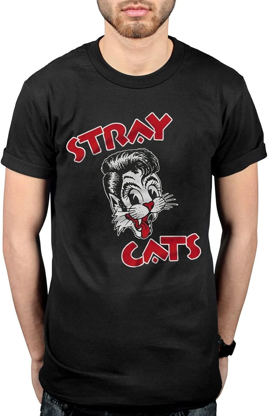 Official Stray Cats Cat Logo TShirt Built for Speed Original Cool