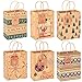 Produktbild BTremary Weihnachtsgeschenktüten, 24 Kraft-Weihnachtstüten mit Griffen und Weihnachtsanhängern, Geschenktüten für Weihnachtsfeiern, Papiertüten für Kinder, Weihnachtsgeschenke