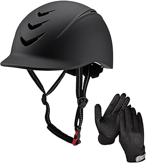 Equestrian Set - Helmet and Gloves for Horseback Riding and Training - Horse Riding Safety Gear Helmets Equestrian Equi-Pr...