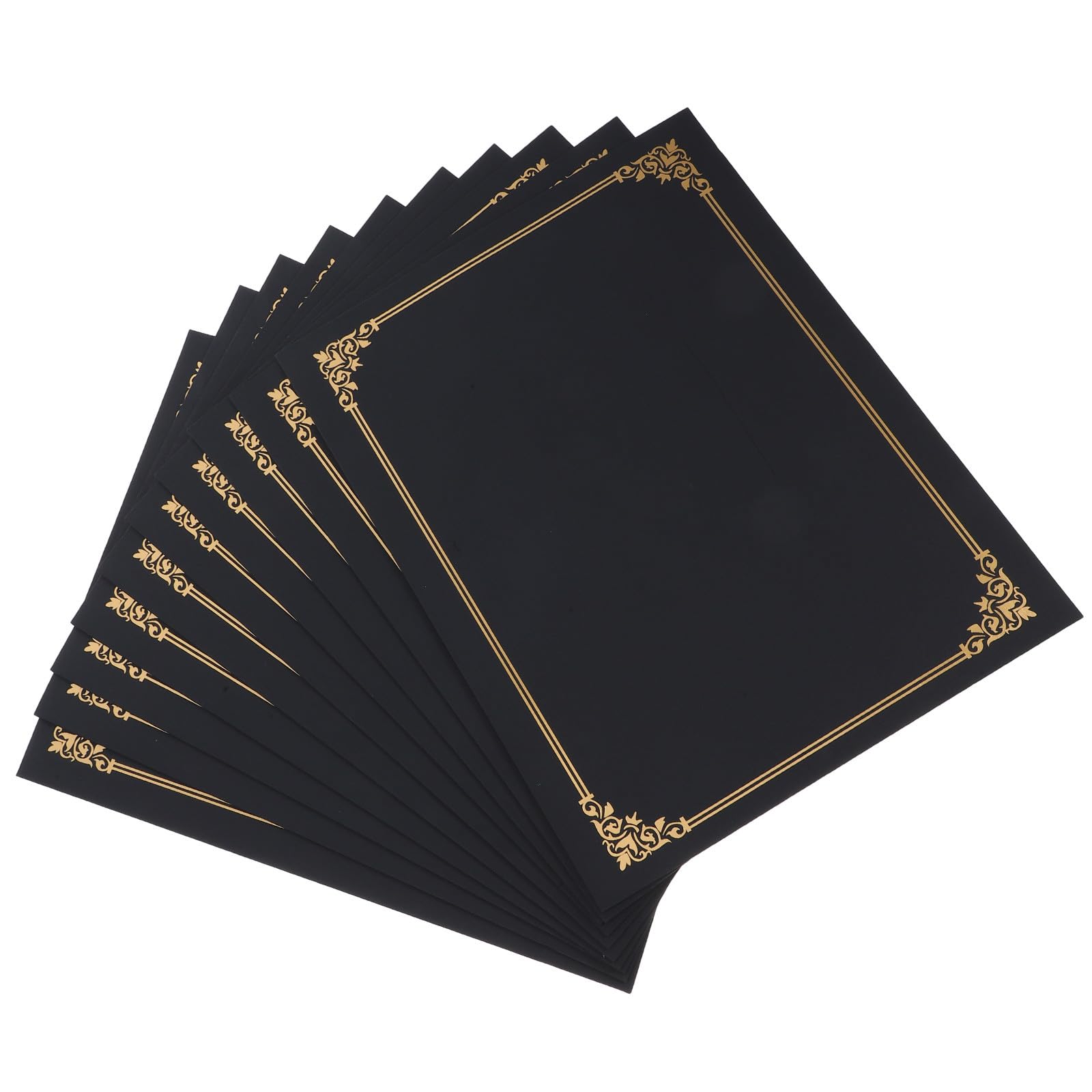 MAGICLULU Fundas para Certificados de Papel Negro 10 Unidades Portadiplomas y Soportes para Documentos Cubiertas Protectoras para Diplomas y Premios Uso Oficina y Presentación Formal